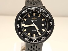 OROLOGIO VINTAGE RARO SVIZZERO MILITARE 40mm UOMO NERO PVD QUARZO "BREITLING" 80210
