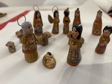 Piccolo Presepe In Terracotta Dipinta Dal Messico