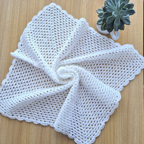 Coperta bianca all uncinetto - coperta, all'uncinetto