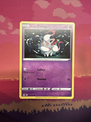 Pokemon card hisuan zorua - card,