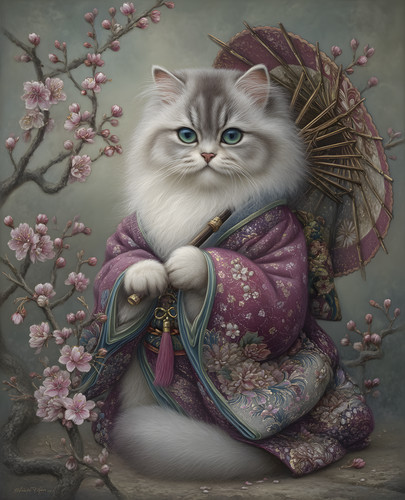 Gatto bianco dagli - , occhi