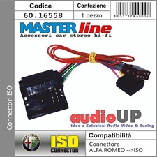 CONNETTORE ISO ALIMENTAZIONE ALFA ROMEO GIULIETTA FINO AL 2014 CON NAVIGATORE.