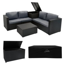 Set Rattan Nero 6 Pezzi con