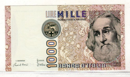Italia biglietto 1000 lire - italia,