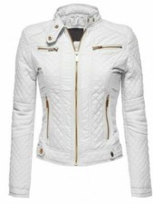 Giacca donna pelle bianca