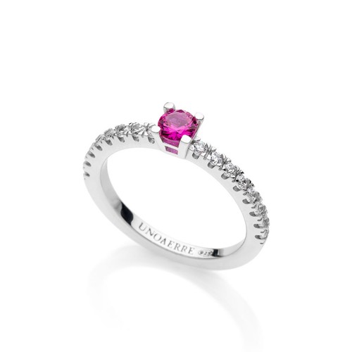 Anello solitario unoaerre - solitario, in