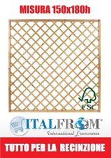 Pannello Grigliato Diagonale in Legno Impregnato Giardino cm150xH180 Italfrom
