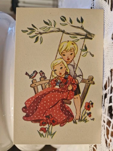 Cartolina bimbi corteggiamento - cartolina,