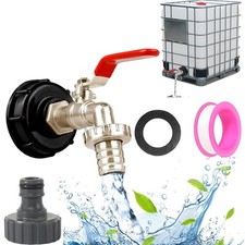 hufhnwso Cisterna Acqua 1000 Litri, 3/4 Serbatoio,Rubinetto Giardino,Tappo per C