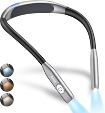 Gritin Collo Lampada Luce da Lettura Ricaricabile, LED Luce per Lettura Libri, 3