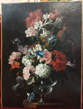 QUADRO - OLIO S/TELA 48x63,5cm - NATURA MORTA VASO FIORE - DELL'600