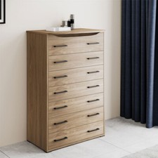 Cassettiera noce  7 cassetti