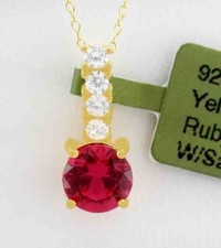 COLLANA CIONDOLO RUBINO E