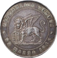 MONETA ARGENTO 5 LIRE ITALIA