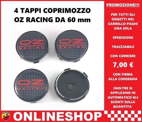 Tappi coprimozzo racing - coprimozzo, oz