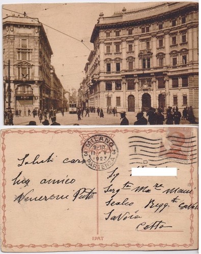 Cartolina milano p zza - cartolina, milano.