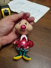 Decorazione Albero Di Natale In Vetro Dipinta A Mano Vintage