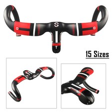 Manubrio stelo barra integrato drop bici corsa bici strada carbonio 400/420/440mm