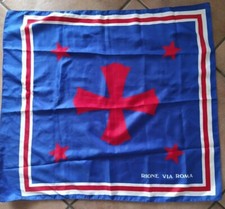 Bandiera Rione Via Roma Croce Stelle Stendardo