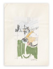 Giorgio BELLANDI - t. mista e pastelli su xarta 50X70 cm, 1964