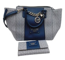 Borsa tote Guess blu grigia