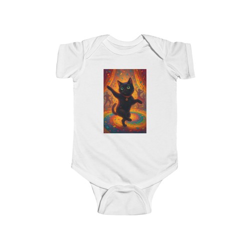 Cosmic cat infant bodysuit - bodysuit,