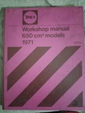 BSA A65 650 cc 1971 LIGHTNING THUNDERBOLT FIREBIRD SCRAMBLER MANUALE D'OFFICINA 