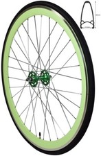Ruota anteriore Redondo 28 pollici singlespeed fixie cerchio verde nero + pneumatici