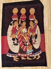 Antico quadro batik su stoffa