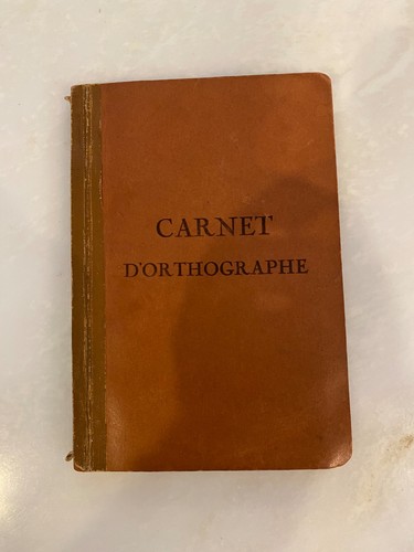 Ancien carnet orthographe - ancien,