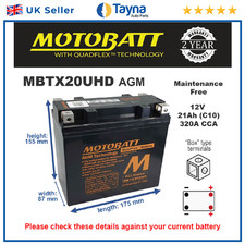 MBTX20UHD MOTOBATT Quadflex