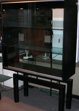 VETRINA ESPOSITORE LEGNO VETRO METALLO CON FARETTI