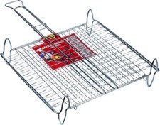 Graticola Ribaltabile Acciaio Cromato Griglia Barbecue cm 27x27 FD Casa