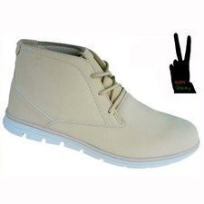 SCARPE UOMO POLACCHINE SCARPONCINI   42 43 44  STIVALI beige bianco  wv6a