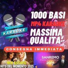 1000 BASI MUSICALI-KARAOKE MP4 CON CORI  AGGIORNAMENTO AL 2025 + SANREMO 2025