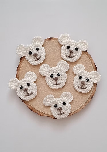 6pz toppa applique bianca - toppa,