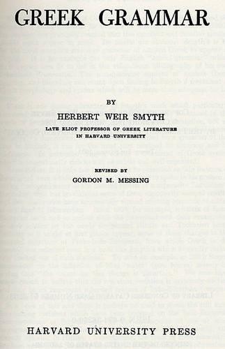 Greek grammar herbert - by,