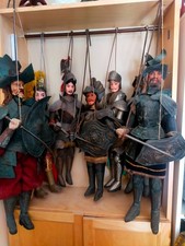 Lotto di pupi siciliani di area catanese 60/70 cm Opera dei pupi, marionette sic