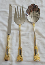 Royal Albert Old Country Roses SET 3 PEZZI SERVIZIO BUFFET, 18/10 posate USATO