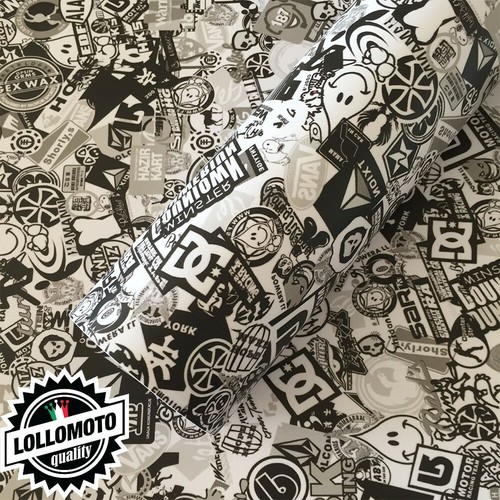Sticker bomb bianco nero - bomb,