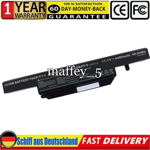 Batteria per clevo w650 - batteria, w670rc