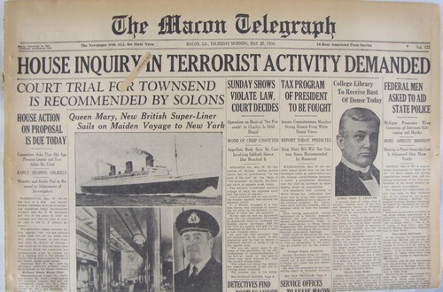 Giornale vintage 1936 - , rms