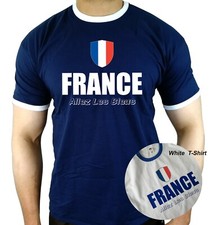 T-shirt Francia stile retrò tifosi di calcio francesi top uomo donna bambini