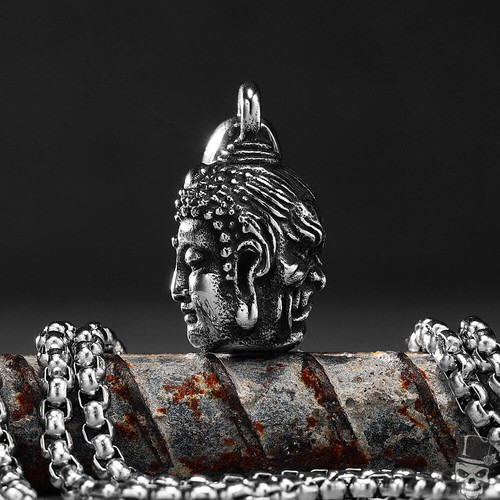 Collana con ciondolo testa - , di