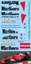 1/24 Decals per Ferrari F2003
