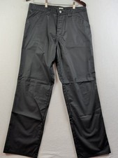 Vintage Levi's Lot 53 Pants Mens 33x30 Black Polyester Canvas Leather Look