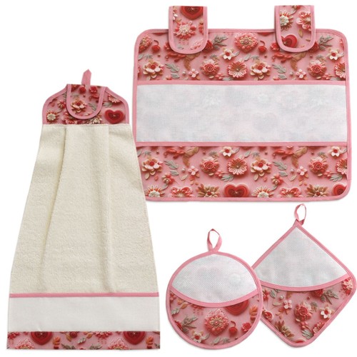 Set cucina rose - rose, cuori