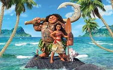 Cialda ostia per torta OCEANIA MOANA DISNEY MAUI PERSONALIZZATA, ostie, torte
