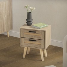 Comodino con 2 cassetti da