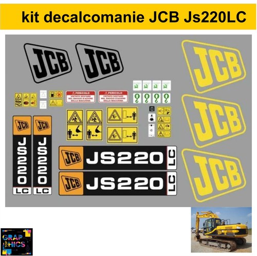 Jcb 220lc decalcomanie - js,